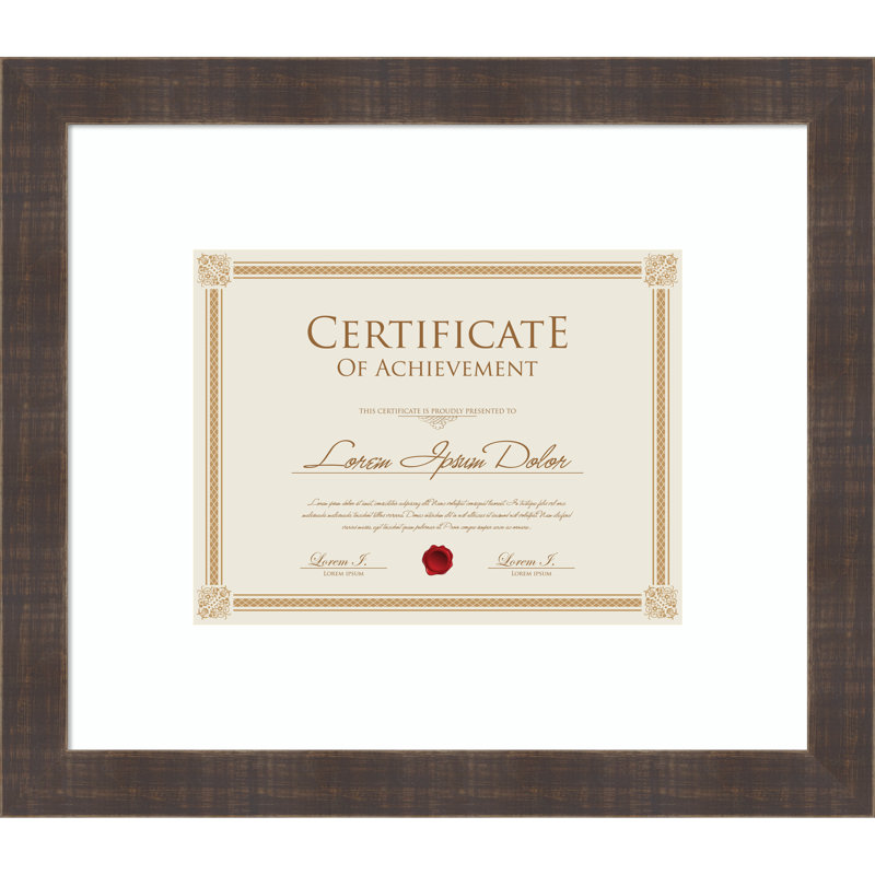 Whiskey Brown Rustic Wood Picture Frame, 17x14.5 Matted to 11x9