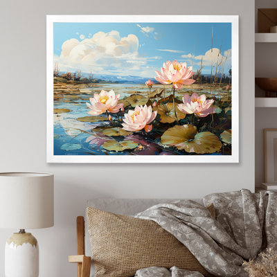 «By The Lake Lotus», impression sur toile