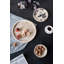 Assiette décorative en marbre avec bordure surélevée - 12 po x 12 po x 1 po - Crème-757061178