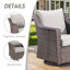 Chaises berçantes pivotantes en rotin avec coussins et repose-pieds Tya-643318621