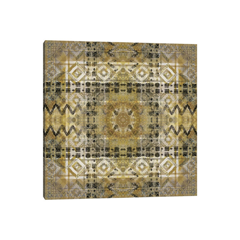 Kaleidoscope Tribal 1 Piece Wrapped Canvas Painting, 45.72 cm H x 45.72 cm W