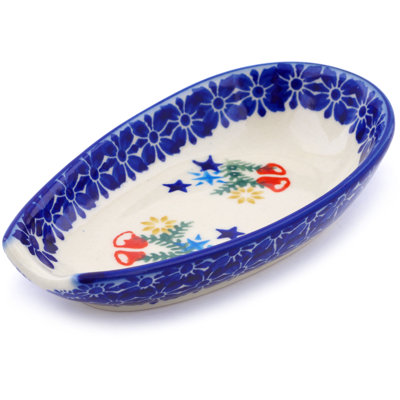 Wreath Of Bealls Ceramic / Porcelain Oval Spoon Rest