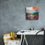  «Crimson Sky» par Silvia Vassileva, art mural sur toile, 12 po x 12 po