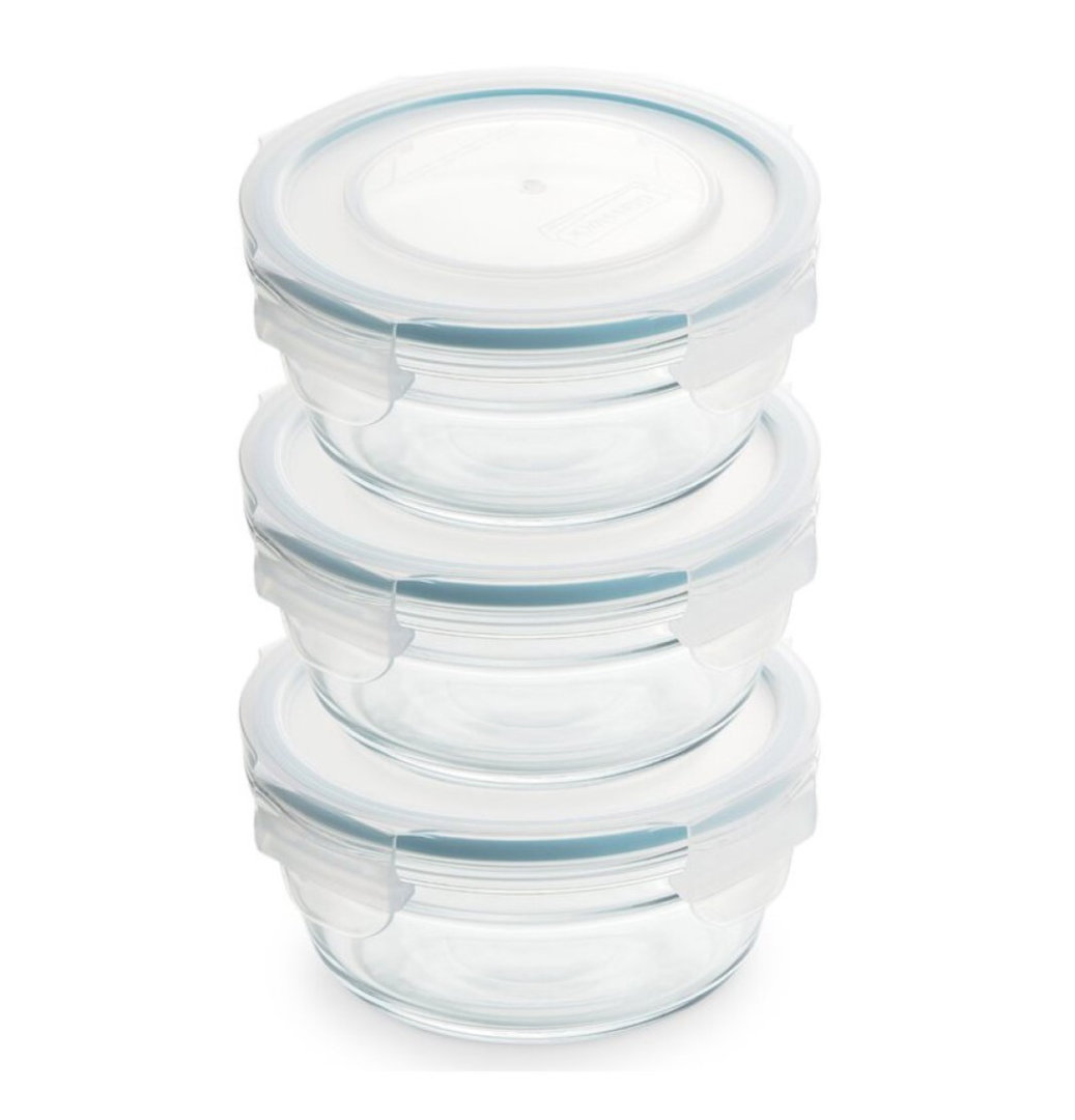 Glass Food Storage Container (Set of 3) Glasslock