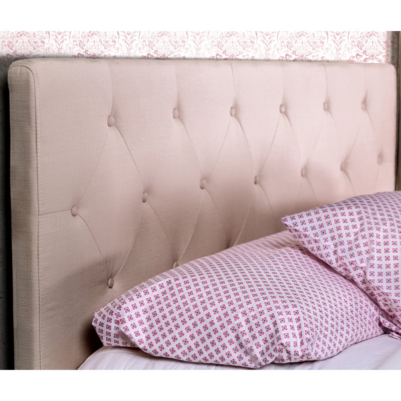 Tussey Tufted Upholstered Low Profile Platform Bed, Queen, Ivory