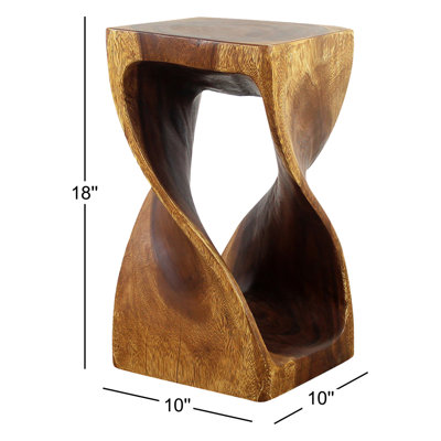 Amardev Solid Wood Top End Table