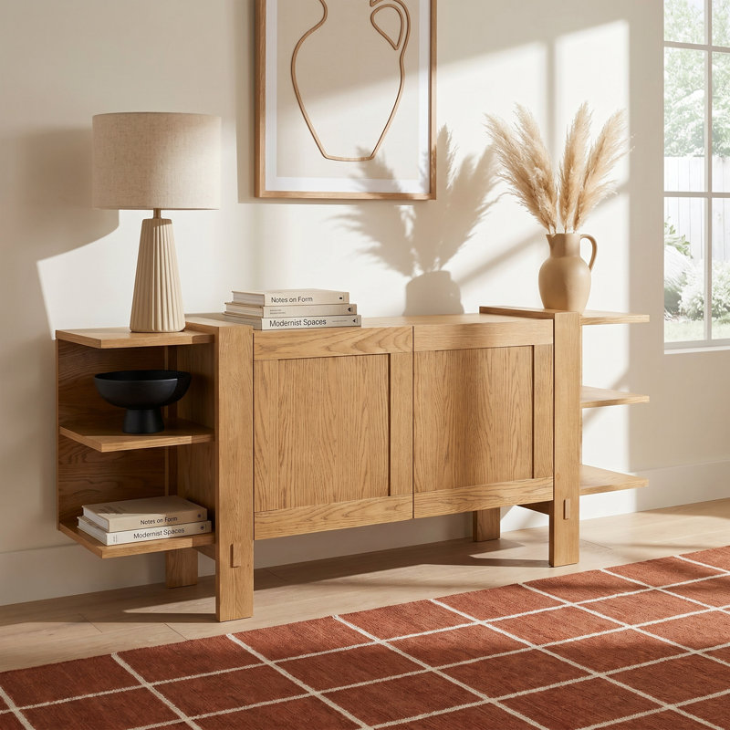 Santo 72" Solid Wood Sideboard with Magnetic Close Doors