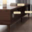 Meuble télé en bois manufacturé brun noisette-1336310090