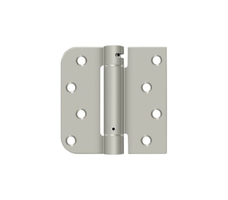 Charnière à ressort Deltana DSH4SR515-LH 4 po x 4 po x 5/8 po x SQ, homologuée UL en nickel brossé, Nickel brossé