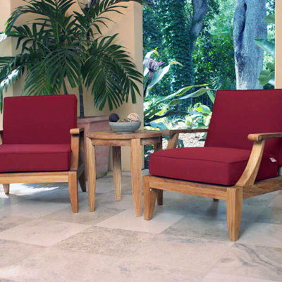 Westminster Teak Teak 2 - Person Patio Conversation Sets with Cushions