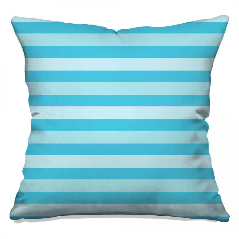 Coussins décoratifs à rayures bleues et blanches, 14 X 14 pouces