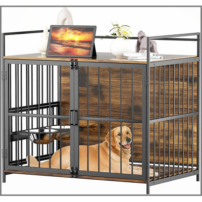 Dog Crate Furniture-Style Cages for Large Dogs Indoor Heavy Duty Super Sturdy 41"