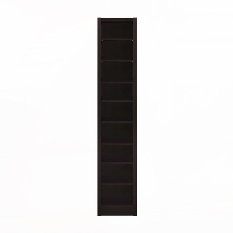 Rectangular 8-shelf Bookcase With 2 Fixed Shelves