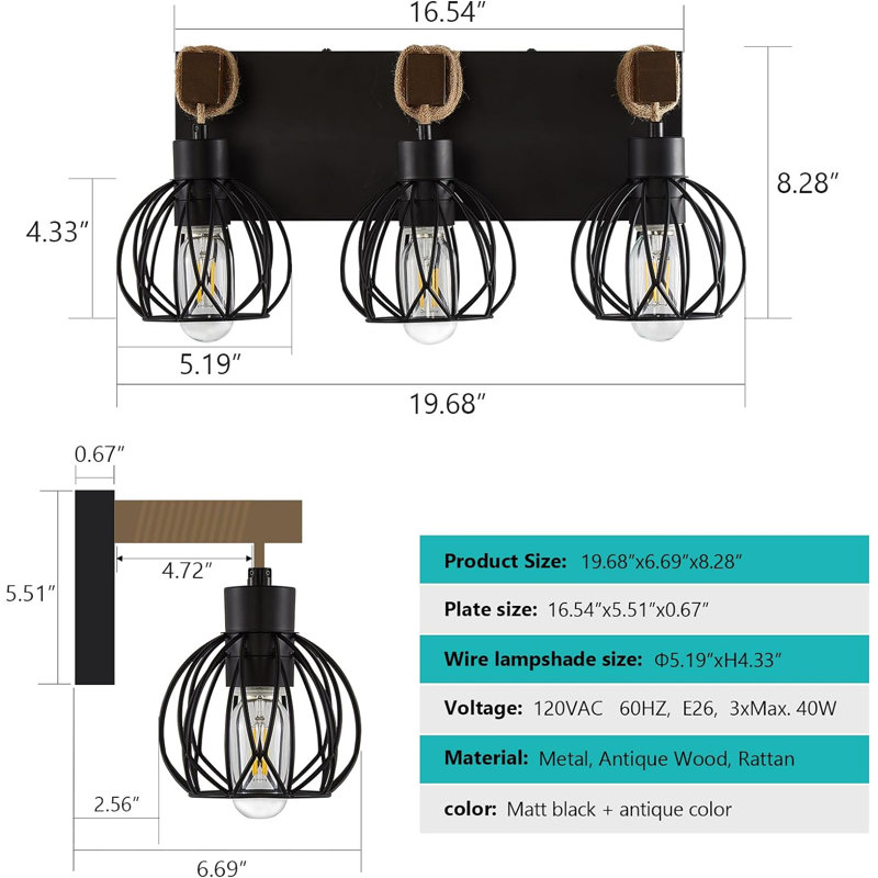 Ahed 3 - Light LED Vanity Light