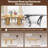 70.8 In Dining Table For 4-6, Modern Kitchen Table With Waterproof Wood Tabletop, Natural Rectangular Farmhouse Long Dining Room Tables With Foot Pads & Wood Strip Base For Kitchen Living Room-1953298937