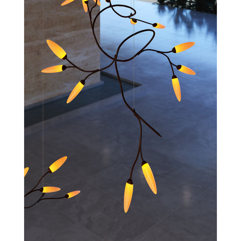 Vines 26 - Light Dimmable LED Sphere Chandelier, Coffee Bronze