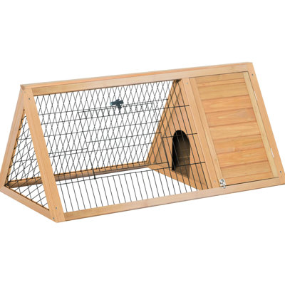 Cage à lapins en bois pour l'extérieur avec cage extérieure 46 po x 24 po PawHut