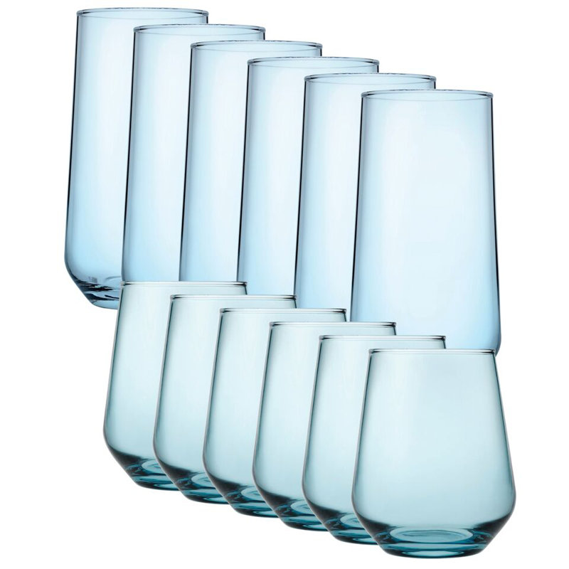 Audreyonna 470ml & 425ml Glass Set, Blue