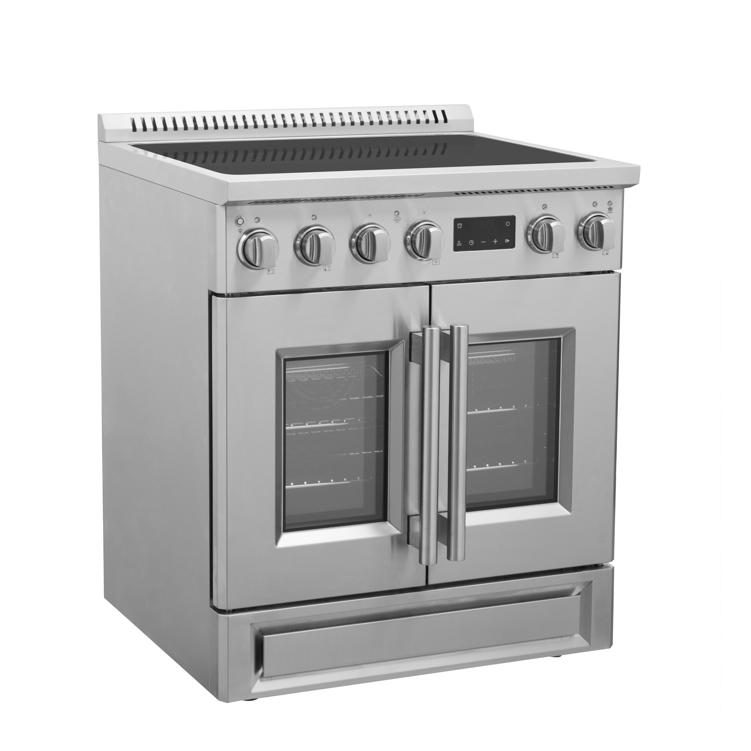 Forno Torino French Door 30 Inch Induction Range with Air Fryer, Air ...