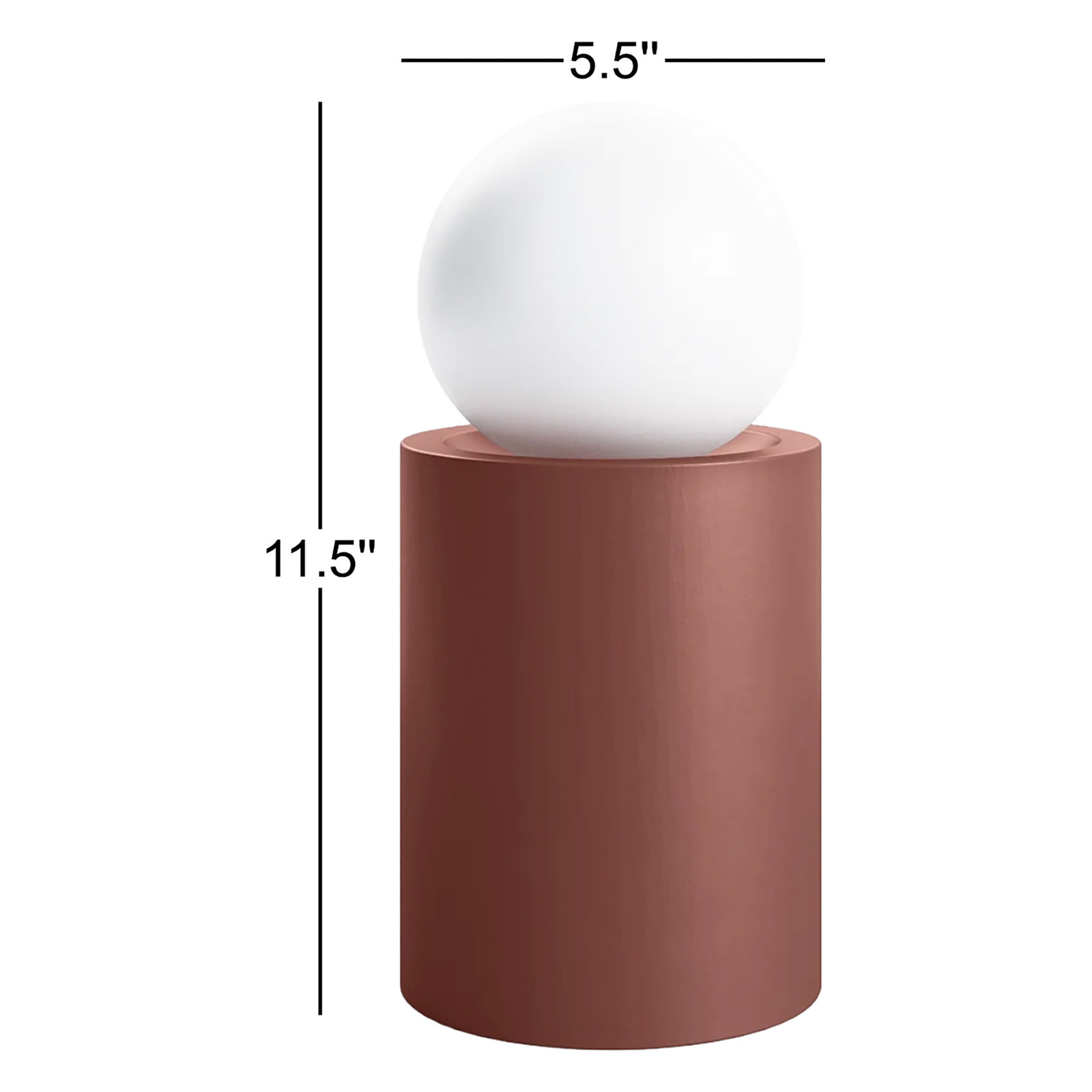 Rachid Ceramic Torchiere Lamp, 11.5" H x 5.5" W x 5.5" D, Canyon Clay