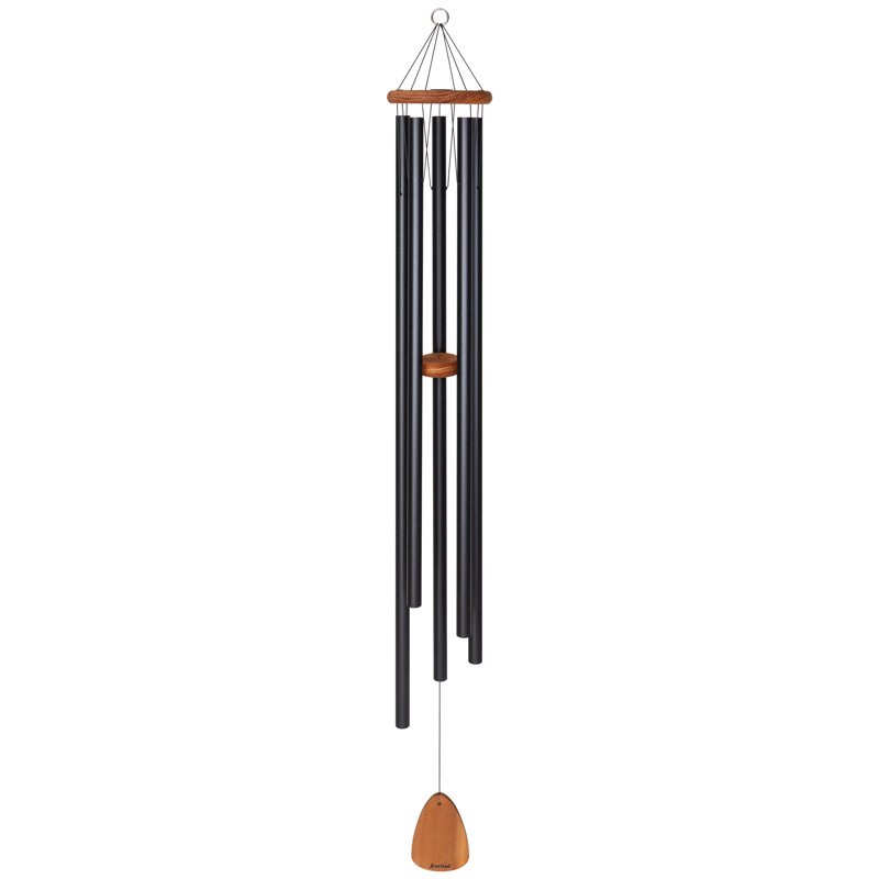 Carillon à vent Festival, H 60 po x l 8 po x P 8 po, Noir