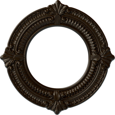 Endurathane Benson Ceiling Medallion, 11 1/8"OD x 6 1/8"ID x 5/8"P (Fits Canopies up to 6 1/8"), Hand-Painted Bronze Finish