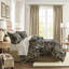 Édredon pour grand lit 4 pièces 2022 amélioré pour la durabilité, fermetures à glissière dans les taies décoratives, chenille avec revers uni contrastant, satin antique, l 92 po x L 96 po, taies décoratives l 20 po x L 26 po + P 2 po, l 60 po x L + P 15 po, taille 100%-120670691