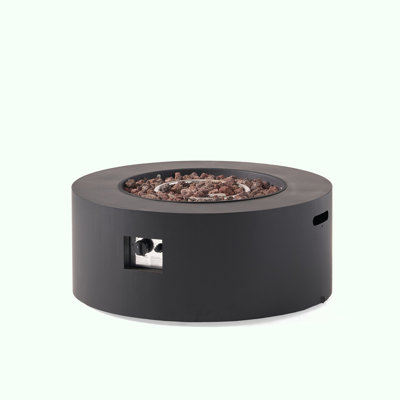 32" Patio 40,000 BTU Round Iron Propane Fire Pit,