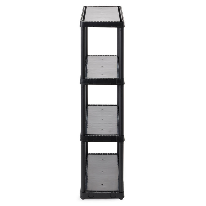 Gracious Living 4 Shelf Fixed Height Light Duty Storage Unit, 48" H x 24" W x 12" D
