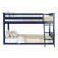 Lit superposé simple au-dessus sur lit simple en bois massif Aileana par Lark Manor™-39188380
