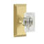 Grandeur Fifth Avenue Short Plate Passage with Carré Crystal Door Knob-281447312-281447315