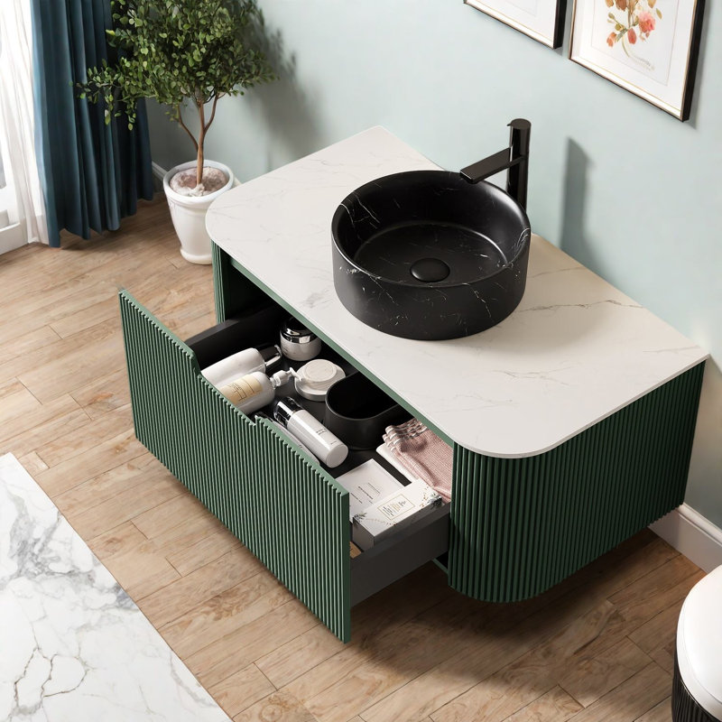 Meuble-lavabo moderne (avec meuble-lavabo et lavabo) avec rangement