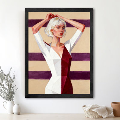 «Black», encadré noir, abstrait, fusion de couleurs, femmes, art mural, impressions de style rétro