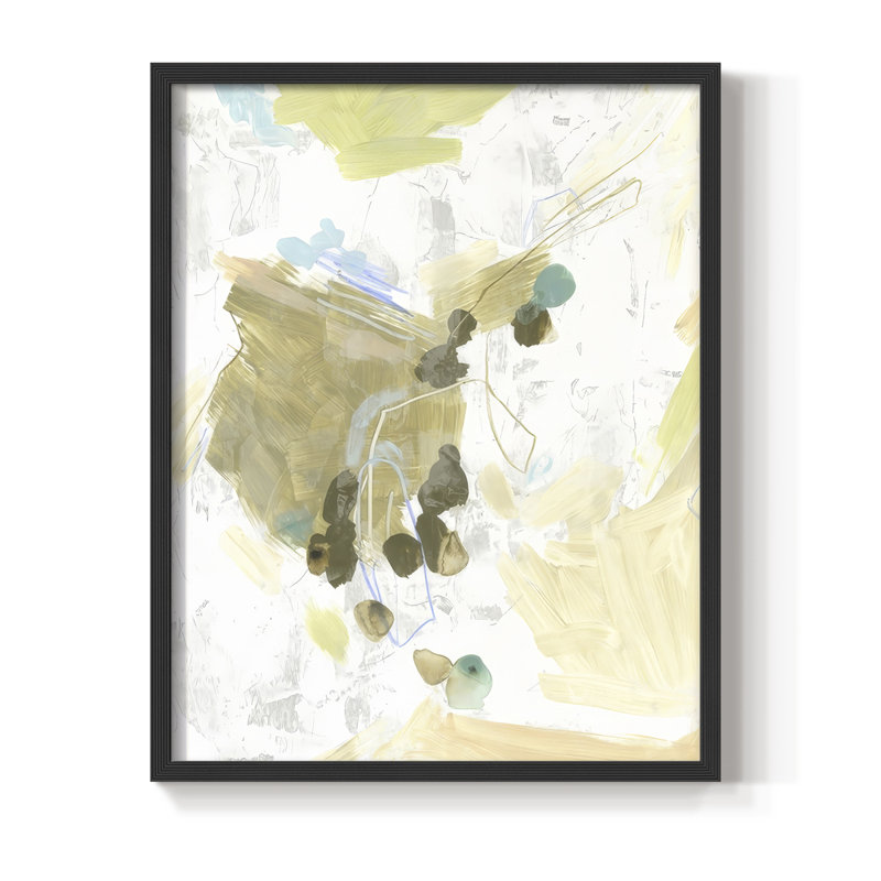Cantique I, reproduction encadrée - bois massif, H 11 po x l 9 po, Cadre noir