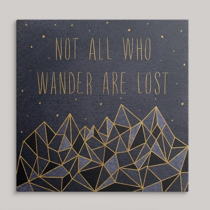 «Écrit dans les étoiles IV» par Laura Marshall, art textuel, H 35 po x l 35 po x P 1,5 po, Toile