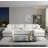 126" U-Shaped Cloud Sectional Sofa with Console and Double Chaise-1652969379