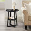 Table de bout haute Jalanda avec 2 ports USB, 2 prises de courant et 2 tablettes de rangement à 2 niveaux-1318396744