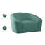 Fauteuil demi-tonneau en velours Alaw-1910994067