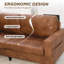 3 Seater Faux Leather Sofa-1604508208