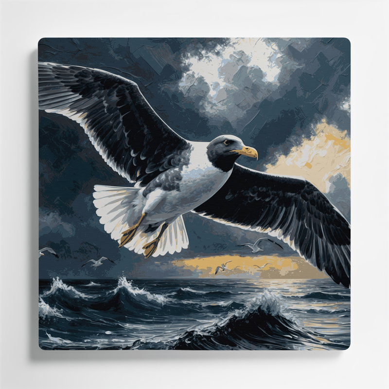 Oiseaux, art mural en métal bleu, H 32 po x l 32 po