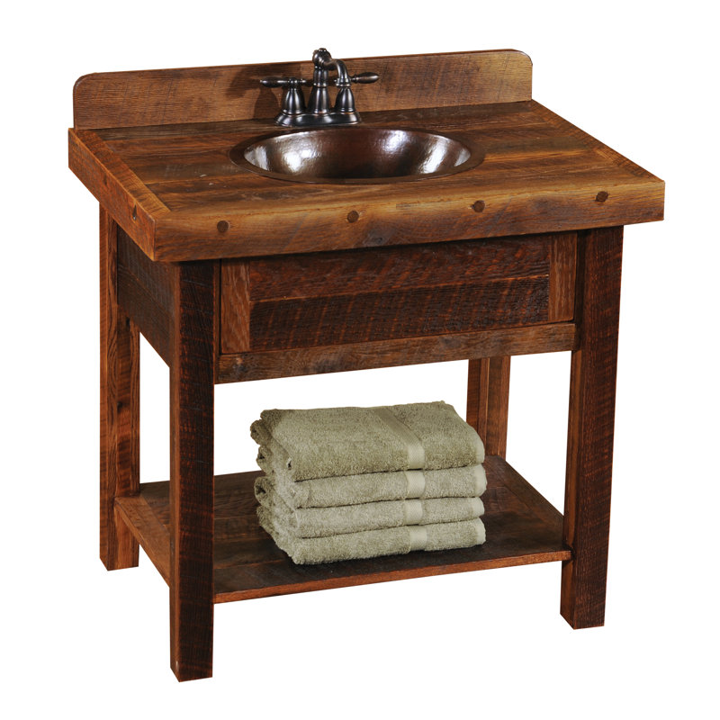 Meuble-lavabo avec tablette Fireside Lodge Barnwood