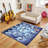 Ghost Rugs for Bedroom, 6x9 Area Rugs Washable, Halloween Spooky Season Blue Carpet for Living Room, Ghost Decor for Home Indoor, Non Slip, Low Pile Design