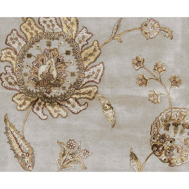 Floral Area Rug in Camel