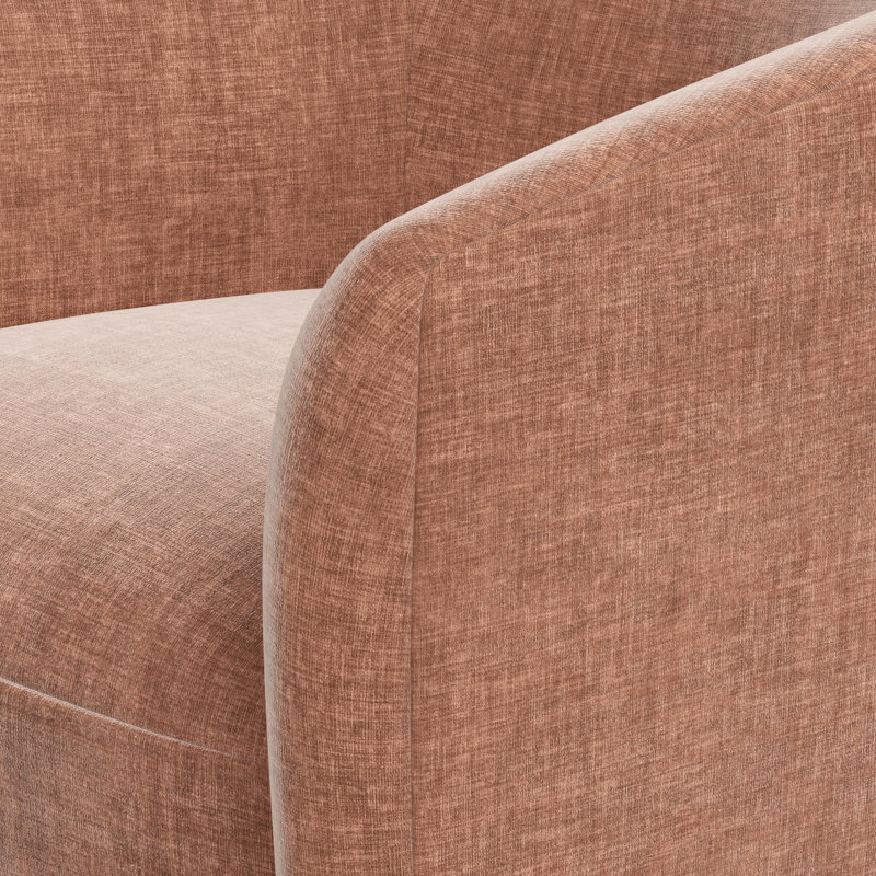 Fauteuil pivotant Lana Adobe, Polyester rouge