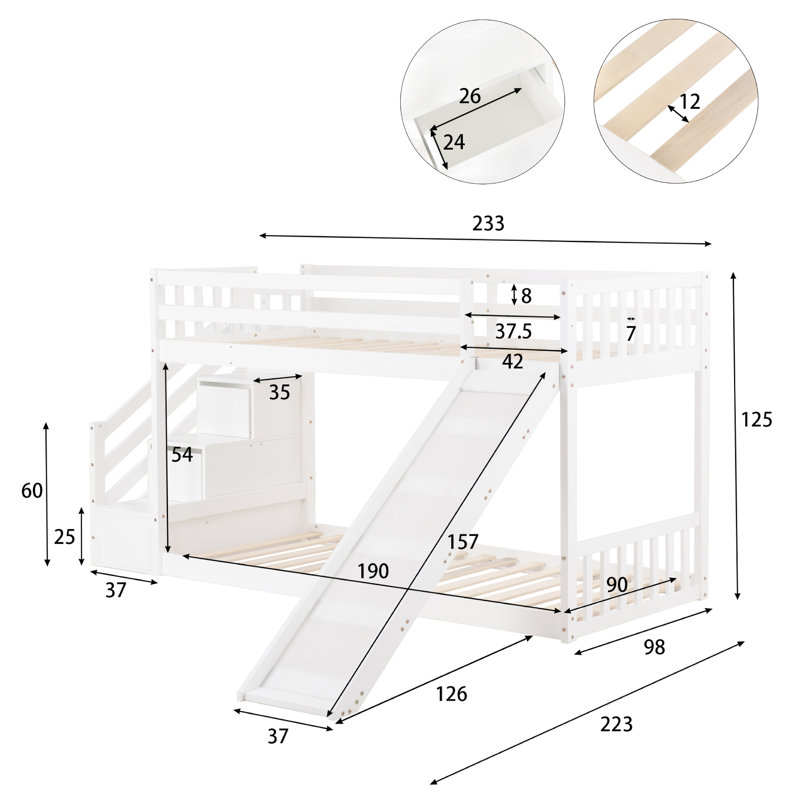 Selke Bunk Bed with Storage Included