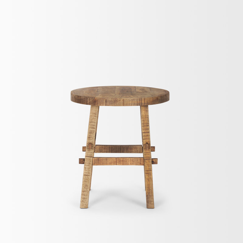 Table de bout en bois massif Bertolt, Brun, H 22,5 po x l 20 po x P 20 po