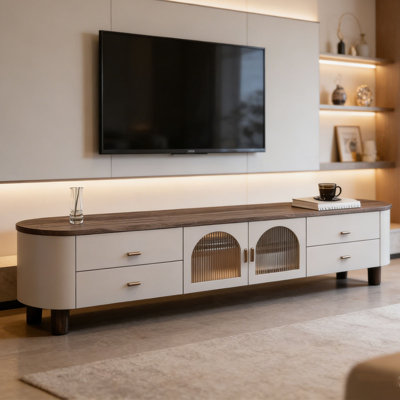 Modern White Solid Wood TV Stands