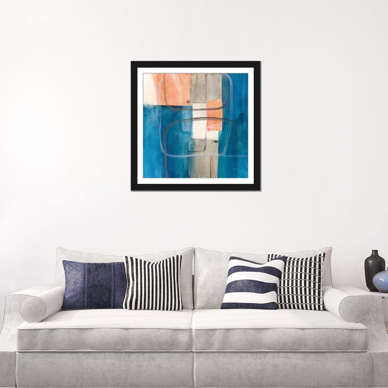 « passage ii », impression sur toile, Papier avec cadre noir, Blanc, H 24 po x l 24 po x P 1 po