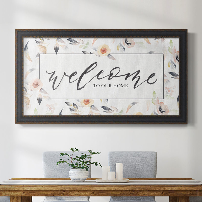 Hildelies Welcome To Our Home - reproduction de photo sur toile, H 29 po x l 53 po x P 2,5 po