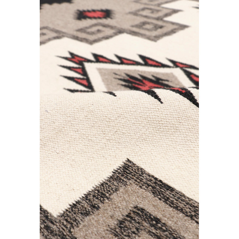 5'X8' Hand Woven Cotton and Wool Moroccan Area Rug